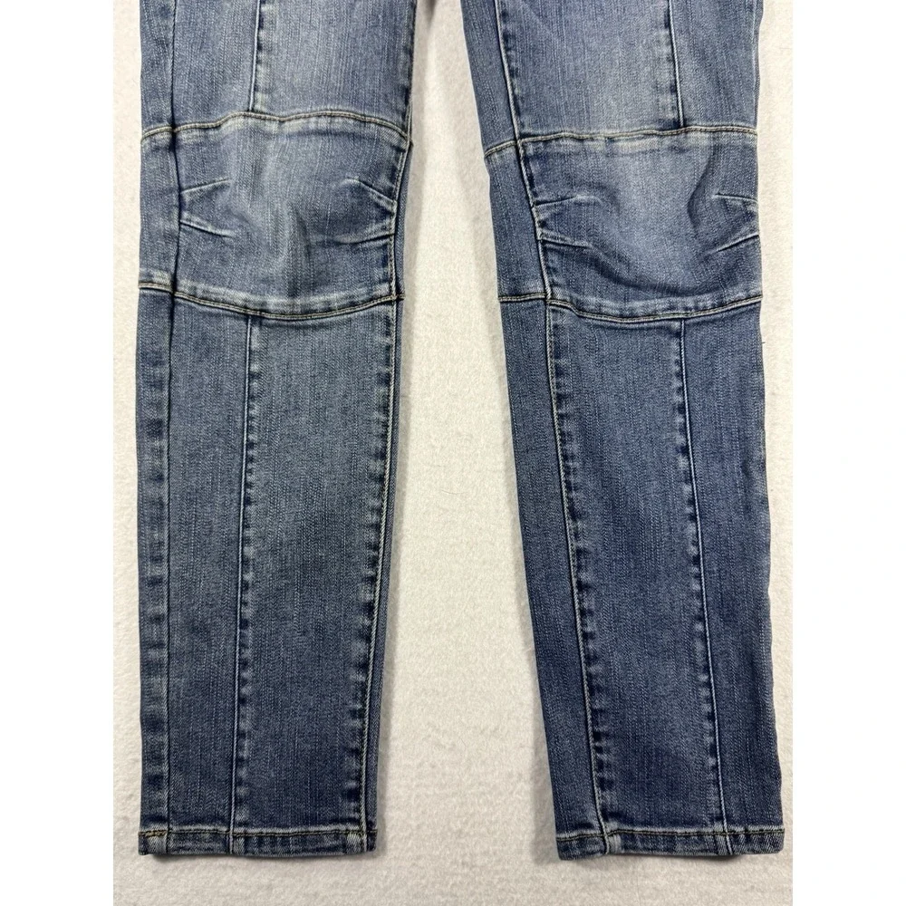 American Eagle Jegging Ankle Jeans Women's Size 2 Super Stretch Moto Zipper - Picture 2 of 14